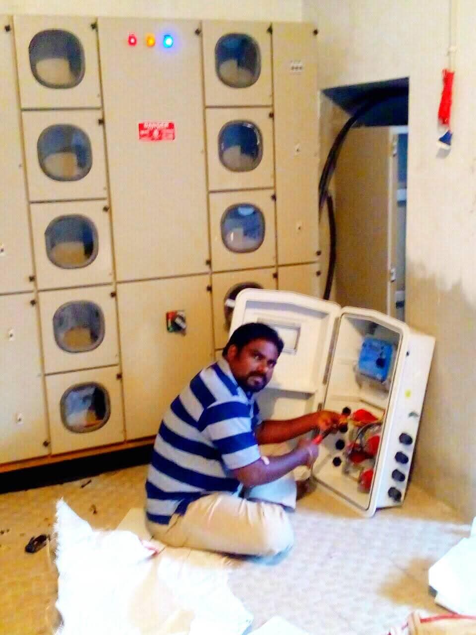 Work by M Sekhar: city meater installation beside panel buzbar