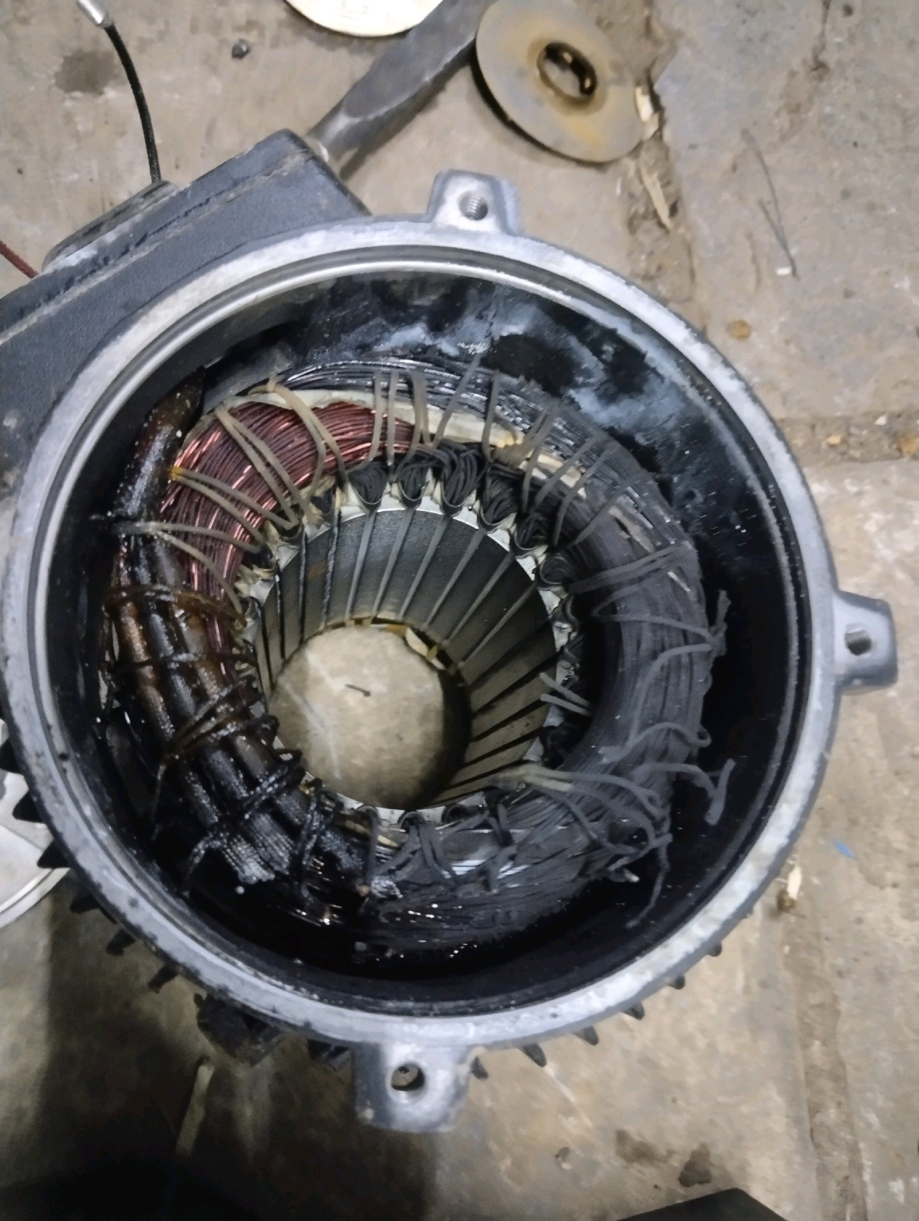 Work by Motor mechanic motor rewinding work