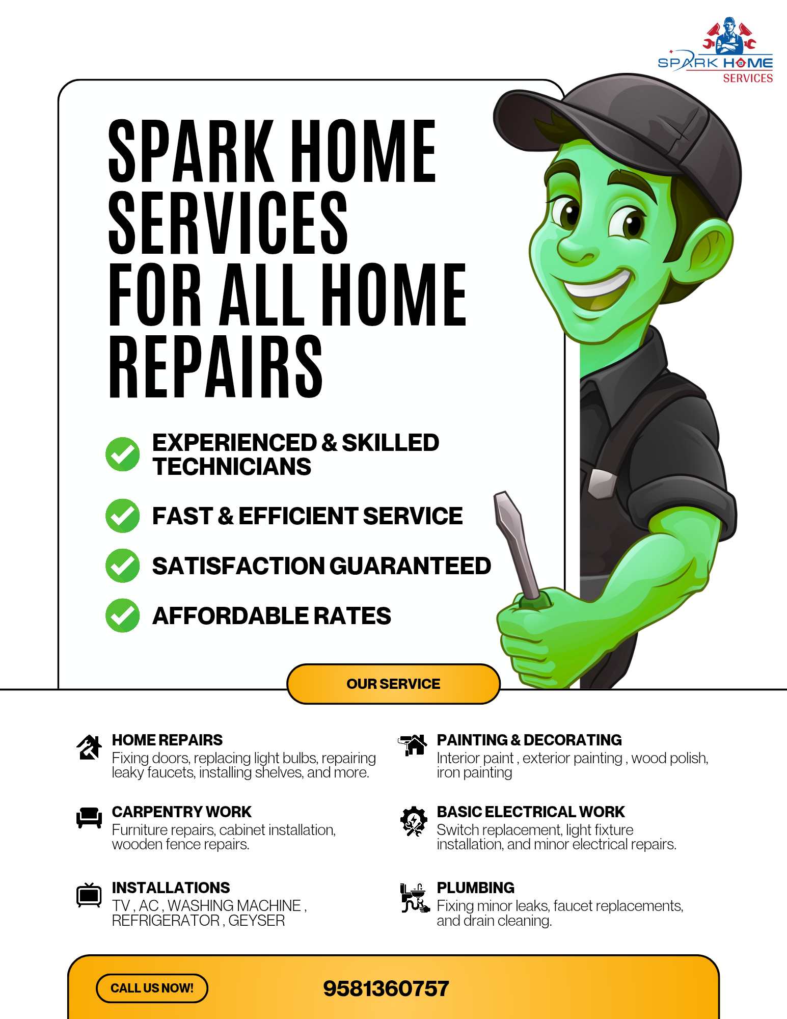 SPARK HOME SERVICES  work