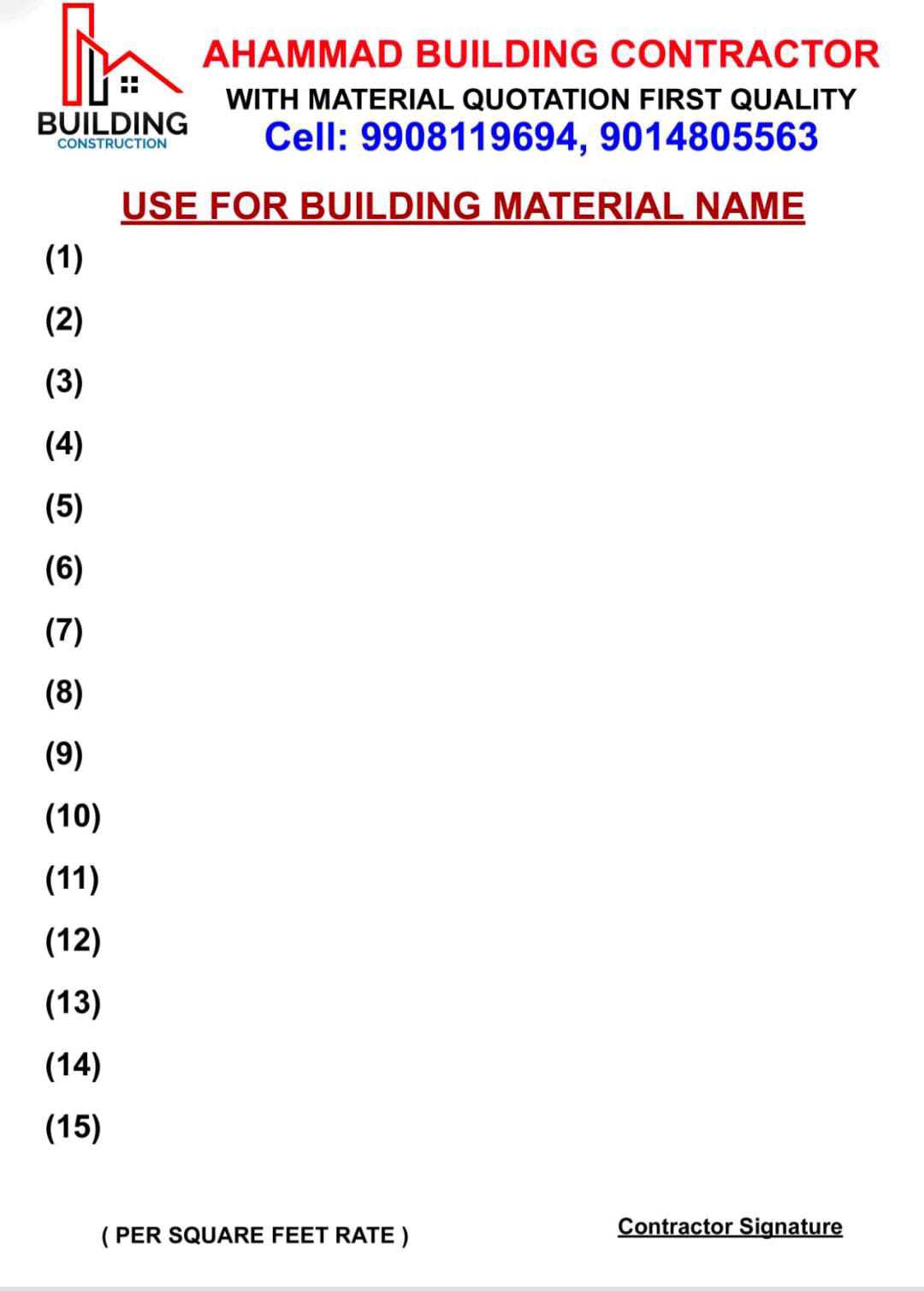 Work by Ahmed building contractor