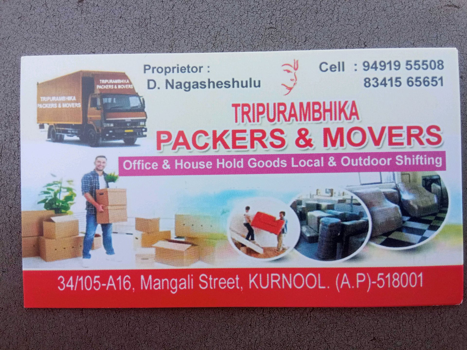 Work by Tripurambhika Packers & Movers
